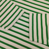 SAINT JAMES バスクシャツ ウエッソン T3 フランス製 長袖Ｔシャツ カットソー ロンＴ ホワイト グリーン レディース セントジェームス【中古】6-0225M♪