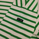 SAINT JAMES バスクシャツ ウエッソン T3 フランス製 長袖Ｔシャツ カットソー ロンＴ ホワイト グリーン レディース セントジェームス【中古】6-0225M♪