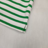 SAINT JAMES バスクシャツ ウエッソン T3 フランス製 長袖Ｔシャツ カットソー ロンＴ ホワイト グリーン レディース セントジェームス【中古】6-0225M♪