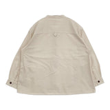 MHL. SOFT HOPSACK SHIRT 595-2253510 定価26400円 サイズ2 プルオーバー 長袖シャツ 22AW ベージュ レディース エムエイチエル【中古】6-0225M♪