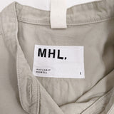 MHL. UTILITY COTTON TWILL 24SS 定価35200円 595-4157550 サイズ1 ワンピース グレージュ レディース エムエイチエル【中古】6-0430S◎