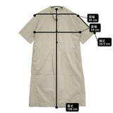 MHL. UTILITY COTTON TWILL 24SS 定価35200円 595-4157550 サイズ1 ワンピース グレージュ レディース エムエイチエル【中古】6-0430S◎