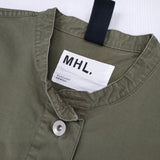 MHL. DRY COTTON POPLIN 定価31900円 595-2258502 サイズ1 ワンピース 22AW カーキ レディース エムエイチエル【中古】6-0225M♪