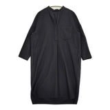 MACPHEE 12-06-55-06335 サイズ36 ウール混 スキッパー バンドカラーシャツドレス ワンピース ネイビー レディース マカフィー【中古】6-0126T♪