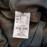 mina perhonen tambourine ta6480 サイズ38 ベロア ダウンコート グレー ブラウン レディース ミナペルホネン【中古】6-0115A♪