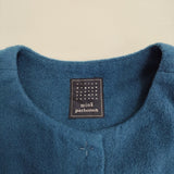 mina perhonen largo pa2202 サイズ36 カシミヤ ノーカラージャケット ブルー レディース ミナペルホネン【中古】6-0118T♪