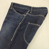 mina perhonen 未使用品 always スリムデニムパンツ 定価36000円 qs4238 サイズ40 デニムパンツ ネイビー レディース ミナペルホネン【中古】6-0418G∞