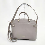 Furla アガタM PVC 2way ショルダーバッグ トートバッグ グレー レディース フルラ【中古】6-0419G∞