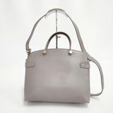 Furla アガタM PVC 2way ショルダーバッグ トートバッグ グレー レディース フルラ【中古】6-0419G∞