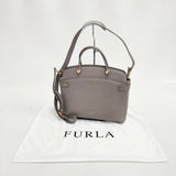 Furla アガタM PVC 2way ショルダーバッグ トートバッグ グレー レディース フルラ【中古】6-0419G∞