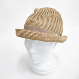 mature ha MBOX-104 BOXED HAT ボックスハット 7cm brim 定価16500円 帽子 ハット ベージュ レディース マチュアーハ【中古】6-0212M◎