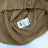 me ISSEY MIYAKE MI02KO612 ドルマンズリーブ プリーツ ノーカラージャケット ブラウン レディース ミー イッセイミヤケ【中古】6-0513M∞