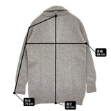 MARGARET HOWELL ウール カシミヤ シルク 589-6264007 ショールカラー ニット カーディガン グレー レディース マーガレットハウエル【中古】6-0118T♪