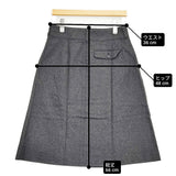 MARGARET HOWELL/FOX BROTHERS 578-232110 サイズ3 ウール スカート Cグレー レディース マーガレットハウエル/フォックスブラザーズ【中古】6-0118T♪