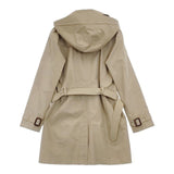 AIGLE GORE-TEX フード付き ベルト付き トレンチコート ベージュ レディース エーグル【中古】6-0416M∞