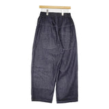 NARU 定番 ノッポパンツ ムラデニム ワイドパンツ インディゴ サイズ1 イージー デニムパンツ ネイビー レディース ナル【中古】6-0106G♪