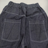 NARU 定番 ノッポパンツ ムラデニム ワイドパンツ インディゴ サイズ1 イージー デニムパンツ ネイビー レディース ナル【中古】6-0106G♪