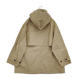 HARROW TOWN STORES ライトウェイトコットンオーバーダイフーデッドコート ポーランド製 42 定価51700円 ジャケット ベージュ レディース ハロウタウンストアズ【中古】6-0109M♪