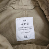 HARROW TOWN STORES ライトウェイトコットンオーバーダイフーデッドコート ポーランド製 42 定価51700円 ジャケット ベージュ レディース ハロウタウンストアズ【中古】6-0109M♪