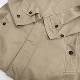 HARROW TOWN STORES ライトウェイトコットンオーバーダイフーデッドコート ポーランド製 42 定価51700円 ジャケット ベージュ レディース ハロウタウンストアズ【中古】6-0109M♪