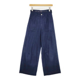 45R/45rpm ゴマデニムの908ペインター 定価27500円 サイズ1 ワイド パンツ ネイビー レディース フォーティーファイブアールピーエム【中古】6-0225G♪