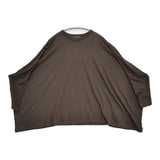 mizuiro-ind ワイドカットソー ウールアクリル ニット ブラウン レディース ミズイロインド【中古】6-0118T♪