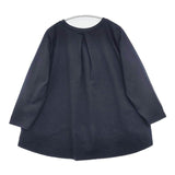 mizuiro-ind コットン フレア 長袖Ｔシャツ カットソー ロンＴ ネイビー レディース ミズイロインド【中古】6-0502M∞