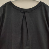 mizuiro-ind コットン フレア 長袖Ｔシャツ カットソー ロンＴ ネイビー レディース ミズイロインド【中古】6-0502M∞
