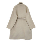 MITTAN ウールシルクキャメル半纏コート 白茶 サイズ2 定価58300円 コート AW2025 ベージュ レディース ミタン/ミッタン【中古】6-0106T♪