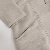 MITTAN ウールシルクキャメル半纏コート 白茶 サイズ2 定価58300円 コート AW2025 ベージュ レディース ミタン/ミッタン【中古】6-0106T♪