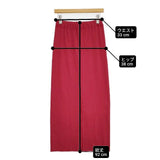 CAFUNE リブ タイトスカート 161335614 ポリエステル サイズ38 ロングスカート レッド レディース カフネ【中古】6-0418M∞