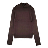 cloche スリット リブニット サイズ02 152-85505 ニット ブラウン レディース クロシェ【中古】6-0126T♪