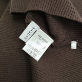 cloche スリット リブニット サイズ02 152-85505 ニット ブラウン レディース クロシェ【中古】6-0126T♪