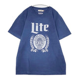 GOOD ROCK SPEED Miller LITE コットン 顔料染め 半袖Ｔシャツ カットソー ブルー レディース グッドロックスピード【中古】6-0621S∞