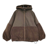 MICA & DEAL ボアドッキングフーデットブルゾン 定価36300円 0125406328 ブルゾン 25AW ブラウン レディース マイカ＆ディール【中古】6-0109T♪