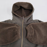 MICA & DEAL ボアドッキングフーデットブルゾン 定価36300円 0125406328 ブルゾン 25AW ブラウン レディース マイカ＆ディール【中古】6-0109T♪