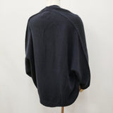 SLOBE IENA ファインウールVネックプルオーバー 定価11000円 セーター ニット 23AW ネイビー レディース スローブイエナ【中古】6-0126T♪