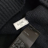 SLOBE IENA ファインウールVネックプルオーバー 定価11000円 セーター ニット 23AW ネイビー レディース スローブイエナ【中古】6-0126T♪