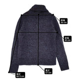 DRIESVERT ドリスヴェール 1584012 サイズ38 ウール アルパカ タートルネック セーター ニット ネイビー ブルー レディース【中古】6-0126T♪