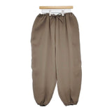 mizuiro-ind ワイドパンツ 裾ゴム ポリエステル パンツ カーキ レディース ミズイロインド【中古】6-0513M∞