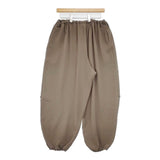 mizuiro-ind ワイドパンツ 裾ゴム ポリエステル パンツ カーキ レディース ミズイロインド【中古】6-0513M∞