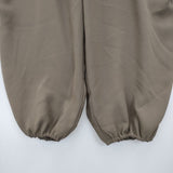 mizuiro-ind ワイドパンツ 裾ゴム ポリエステル パンツ カーキ レディース ミズイロインド【中古】6-0513M∞