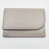 agnes b. パスケース キーリング付き 定価18700円 定期入れ レザー カードケース ベージュ レディース アニエスベー【中古】6-0221G∞