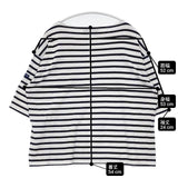 SAINT JAMES ピリアック ボーダー T3 半袖Ｔシャツ カットソー ホワイト ネイビー レディース セントジェームス【中古】6-0621S∞