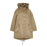 ZUCCa 2way ZU03FA985 サイズS モッズコート ベージュ レディース ズッカ【中古】6-0303M♪