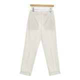 Spick and Span Noble キャロットシルエットステップヘムパンツ　定価15400円 パンツ ホワイト レディース スピック＆スパン ノーブル【中古】6-0418G∞