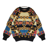 BAZZANTI バザンティ 90's ヴィンテージ サイズ50 クルーネック ウール セーター ニット ブラック メンズ【中古】6-0126T♪