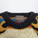 BAZZANTI バザンティ 90's ヴィンテージ サイズ50 クルーネック ウール セーター ニット ブラック メンズ【中古】6-0126T♪