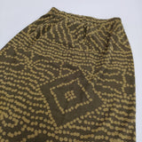 JURGEN LEHL J0144US511 ジャガード ウール レーヨン タイト ドット ロングスカート カーキ レディース ヨーガンレール【中古】6-0126T♪