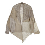 JURGEN LEHL ジャガード リンクス編み 羽織り J0131KJ011 コットン カーディガン ベージュ ラベンダー レディース ヨーガンレール【中古】6-0225M♪